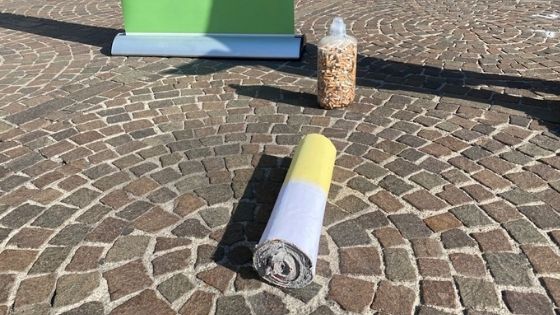 sigarette a terra pulizia strade 