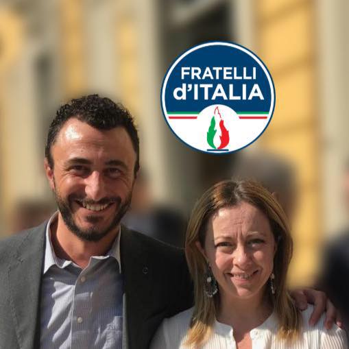 Emanuele Pozzolo con Giorgia Meloni