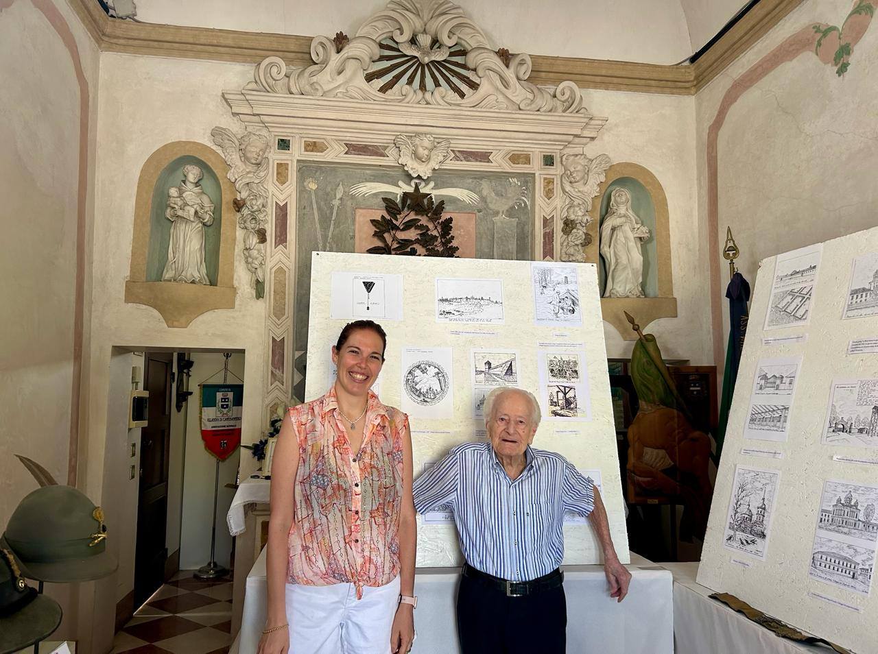 Giuseppe Bassi e Sarah Gaiani alla mostra
