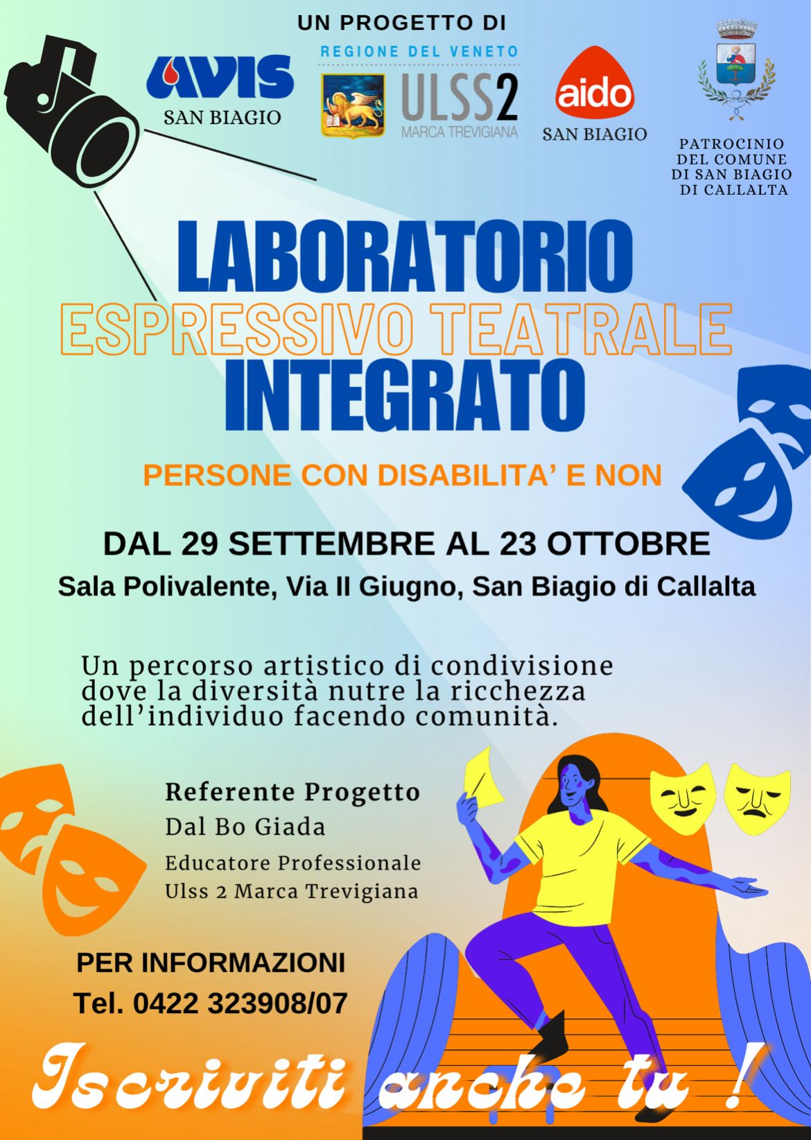 Locandina del Laboratorio espressivo teatrale integrato