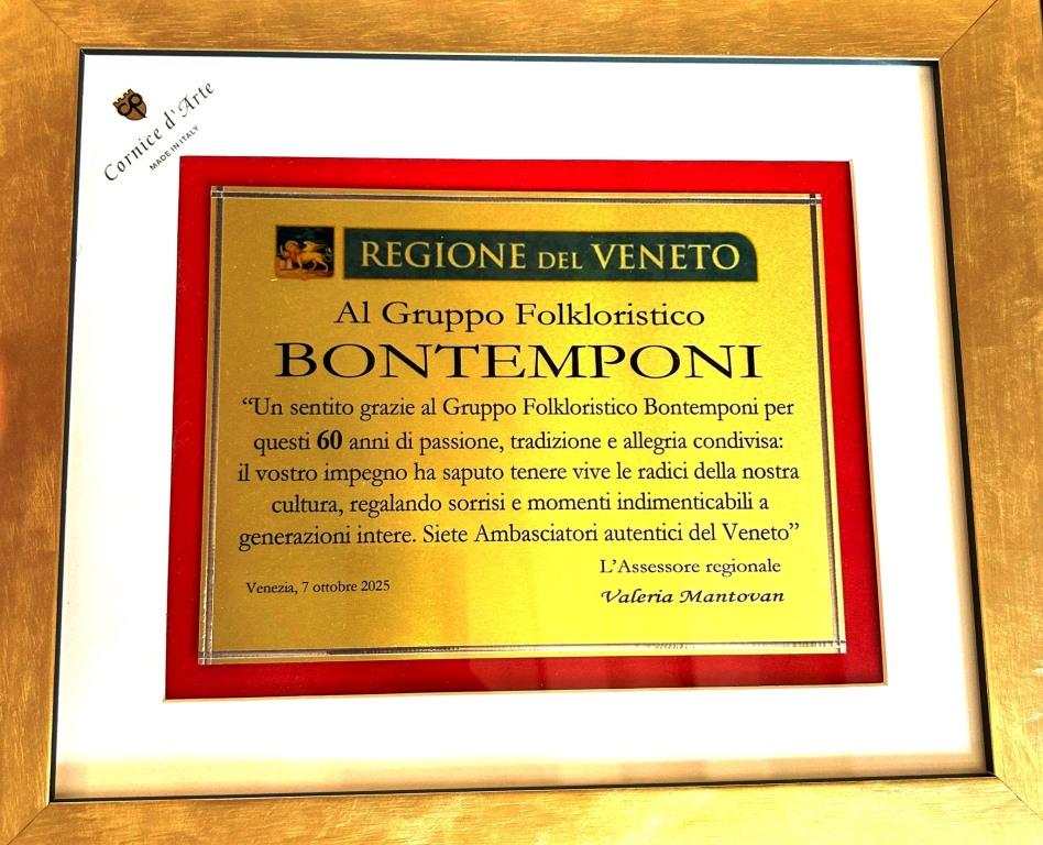 Venezia, la targa della Regione ai Bontemponi