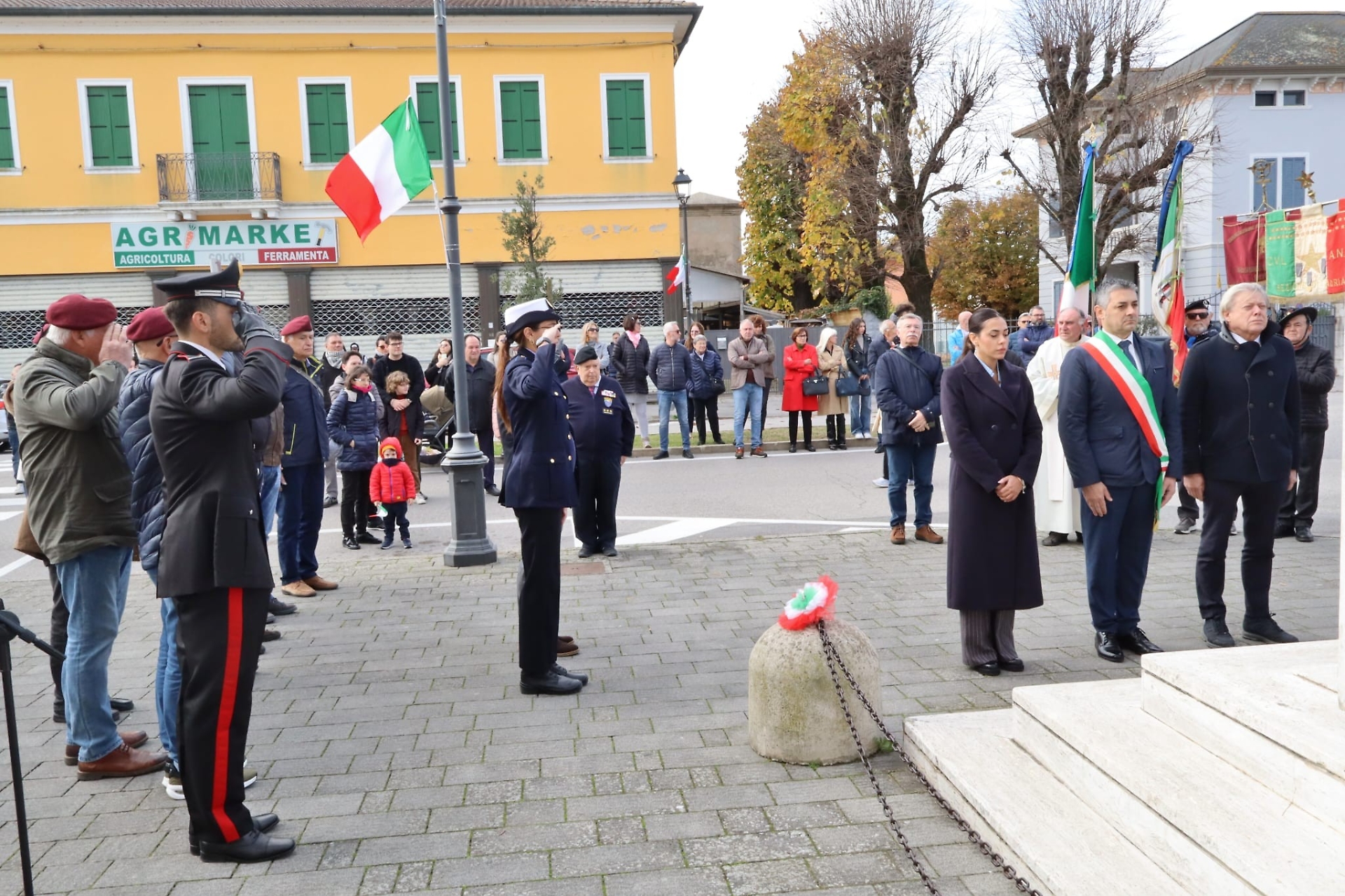 Bottrighe, un momento della ricorrenza di ricordo